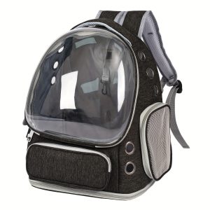 Breathable Transparent Cat Carrier Backpack with Bubble Viewing Compartment - All-Season Airplaneu002FTrainu002FCar Travel Carrier for Kittens & Cats, Zipperu002FDoggy Door Entry, Space Capsule Cat Bag, Durable (for All Cat Breedsu002FSizes) - Image 11