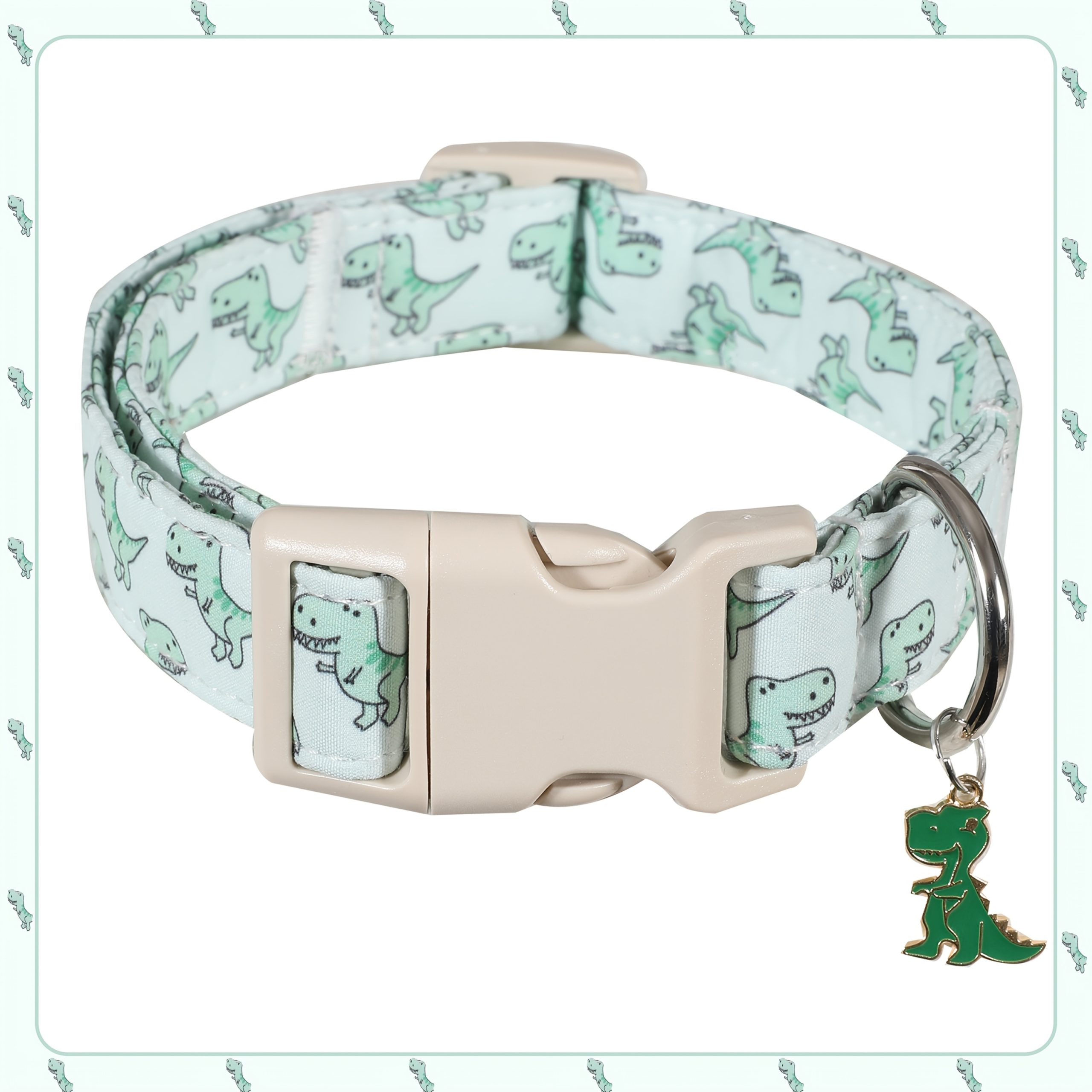 Dragon Dog Collar - Soft and Comfortable Adjustable Cute Dog Collar - Adjustable Comfort Fabric Dog Collar - Suitable for Small, Medium, and Large Dogs - Pet Accessory for Daily Wear by Male and Female Pets - Image 2
