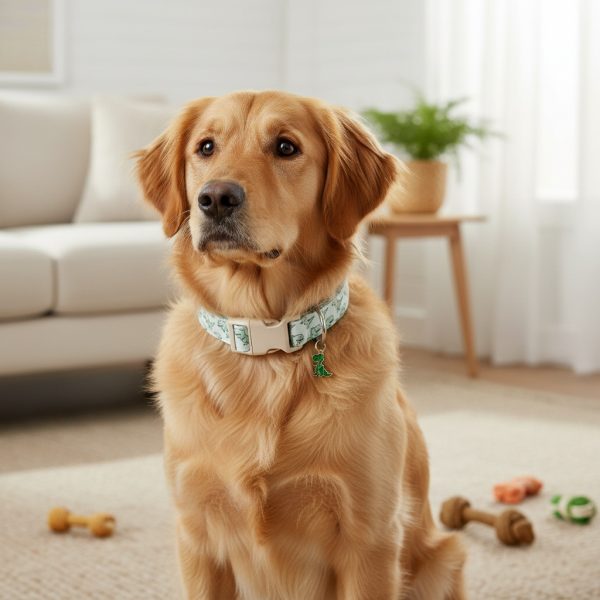 Dragon Dog Collar - Soft and Comfortable Adjustable Cute Dog Collar - Adjustable Comfort Fabric Dog Collar - Suitable for Small, Medium, and Large Dogs - Pet Accessory for Daily Wear by Male and Female Pets