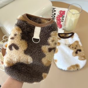 Winter Clothes Ins Style New Pet Dog Fleece Warm Traction Clothes Teddy Bichon Frise Poodle Cute Vest - Image 7
