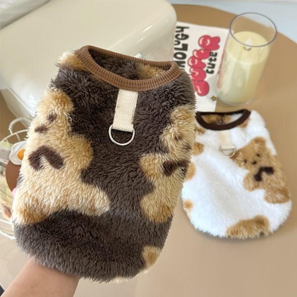 Winter Clothes Ins Style New Pet Dog Fleece Warm Traction Clothes Teddy Bichon Frise Poodle Cute Vest