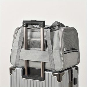 Pet Carrier Handbag Portable Foldable Cat and Dog Bag with Cushion Breathable Pet Backpack for Cats