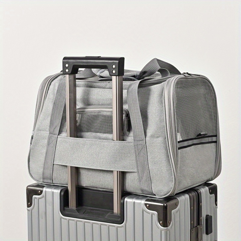 Pet Carrier Handbag Portable Foldable Cat and Dog Bag with Cushion Breathable Pet Backpack for Cats - Image 1