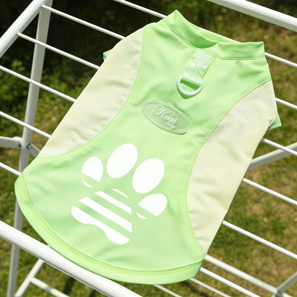 A Breathable Mesh Material Dog Sun Protection Suit That Can Block UV Rays in Summer, with Logo Design and Color-blocking, Suitable for Small and Medium Dogs Such as Chihuahuas, Poodles, and Bichons, and Can Be Used for Leashing Cats and Dogs