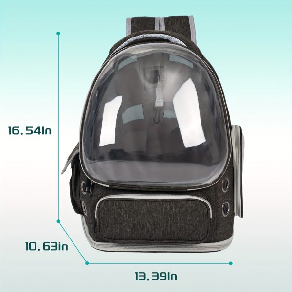 Breathable Transparent Cat Carrier Backpack with Bubble Viewing Compartment - All-Season Airplaneu002FTrainu002FCar Travel Carrier for Kittens & Cats, Zipperu002FDoggy Door Entry, Space Capsule Cat Bag, Durable (for All Cat Breedsu002FSizes)