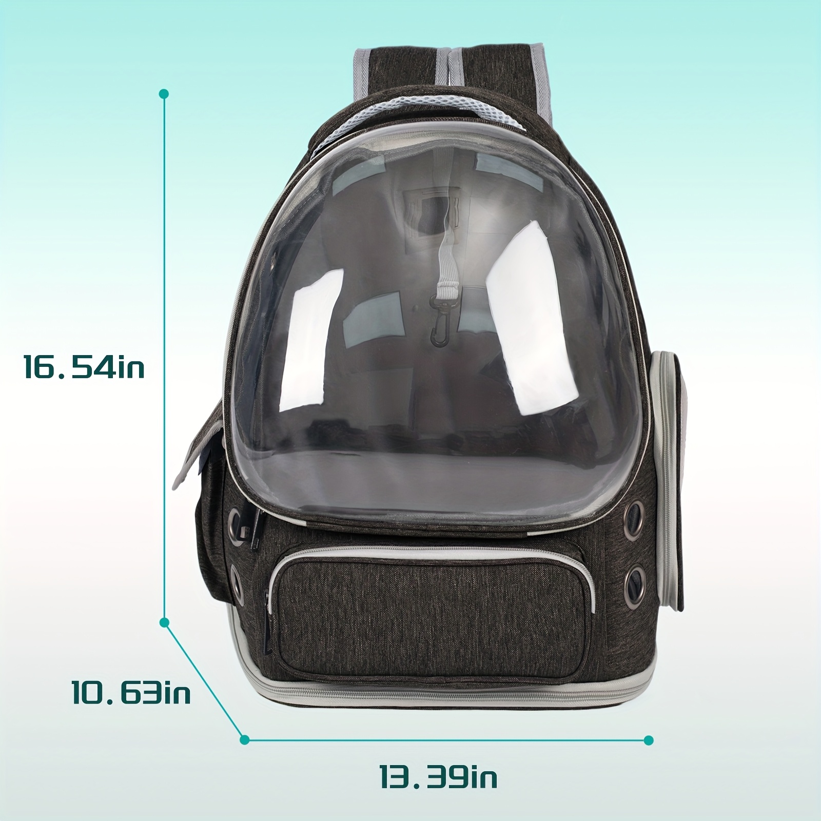 Breathable Transparent Cat Carrier Backpack with Bubble Viewing Compartment - All-Season Airplaneu002FTrainu002FCar Travel Carrier for Kittens & Cats, Zipperu002FDoggy Door Entry, Space Capsule Cat Bag, Durable (for All Cat Breedsu002FSizes) - Image 2