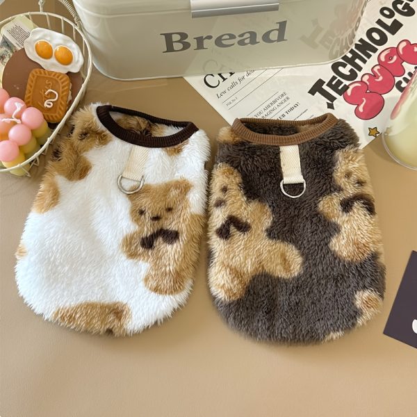 Winter Clothes Ins Style New Pet Dog Fleece Warm Traction Clothes Teddy Bichon Frise Poodle Cute Vest