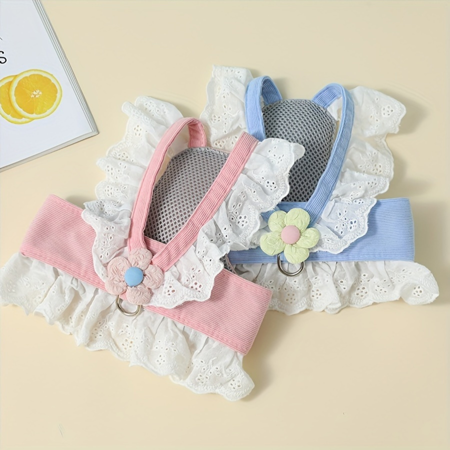 JK Small Flower Cat Traction Rope Adjustable Anti-Breakaway Chest Harness - Image 6