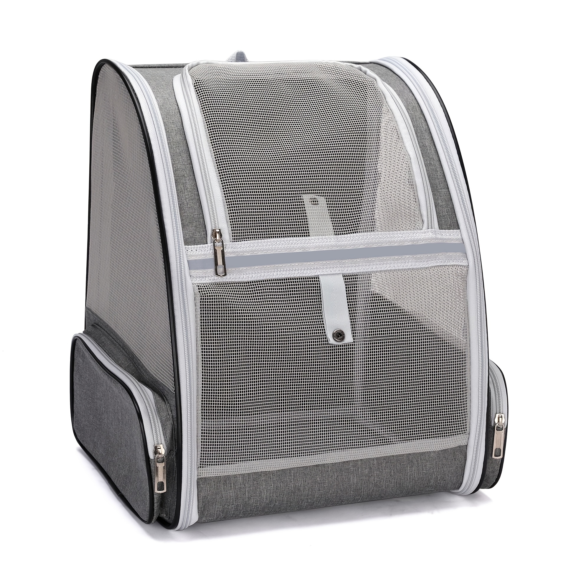 Foldable Ventilated Cat & Dog Carrier Backpack with Ventilation System & Harness System Suitable for Travel, Hiking, Car Rides - Carrier Suitable for Pets, Outdoor Carrier for Airplane, Train, Vehicle Use - Image 6