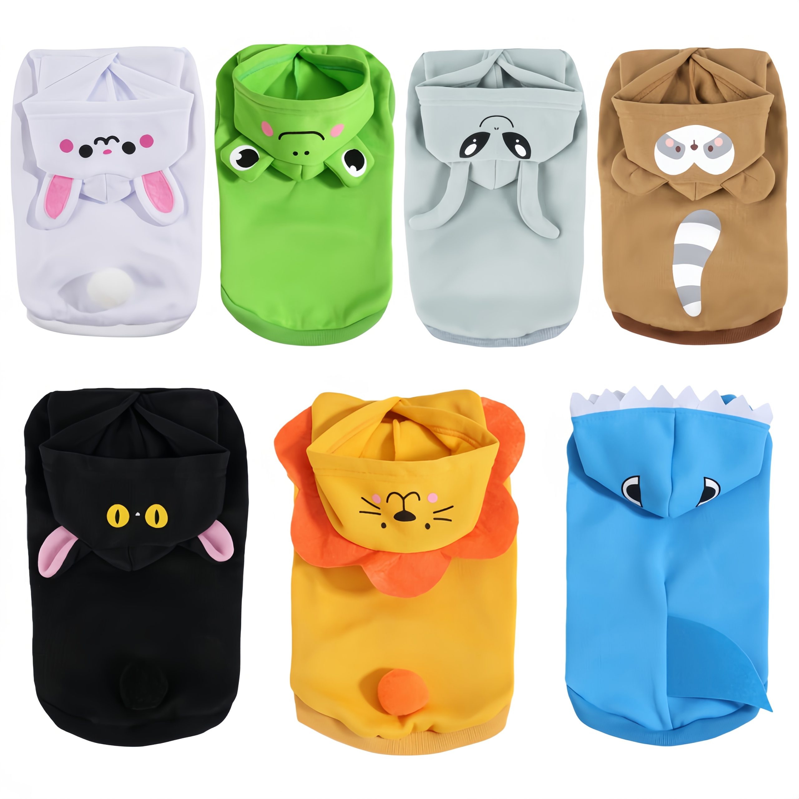 1pc Cute Cartoon 3D Animal Pet Hoodie | Warm Polyester Knit Fabric, Suitable for Medium And Small Dogs, Newborn Puppies, for All Seasons - Image 7