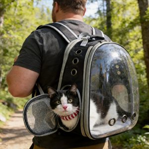 Cat Expandable Backpack | Aviation-Certified, Front And Back Dual Expandable Cat Backpack Carrier, Expandable Pet Carrier Backpack for Large Fat Cat And Small Puppy, Rabbits, Birds, Small Pets, Portable, Breathable, for Large-Capacity Carrier - Image 8