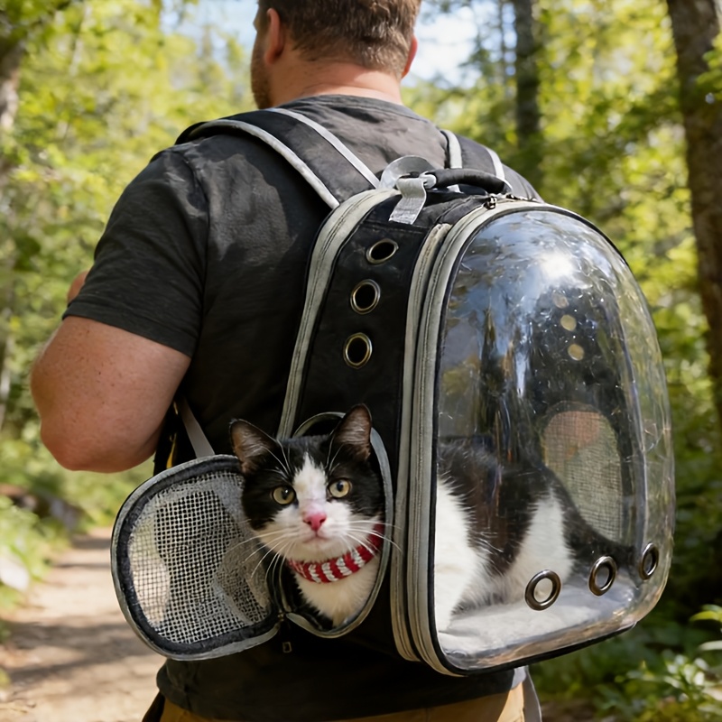Cat Expandable Backpack | Aviation-Certified, Front And Back Dual Expandable Cat Backpack Carrier, Expandable Pet Carrier Backpack for Large Fat Cat And Small Puppy, Rabbits, Birds, Small Pets, Portable, Breathable, for Large-Capacity Carrier - Image 8