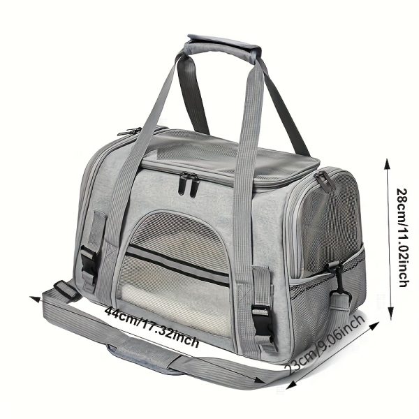 Pet Carrier Handbag Portable Foldable Cat and Dog Bag with Cushion Breathable Pet Backpack for Cats