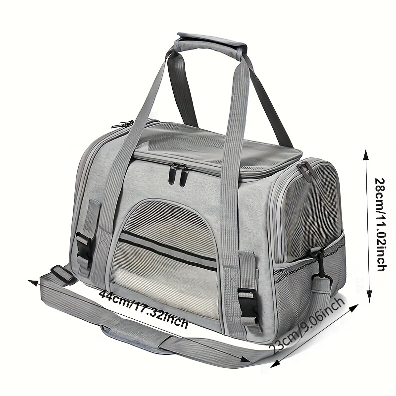 Pet Carrier Handbag Portable Foldable Cat and Dog Bag with Cushion Breathable Pet Backpack for Cats - Image 3