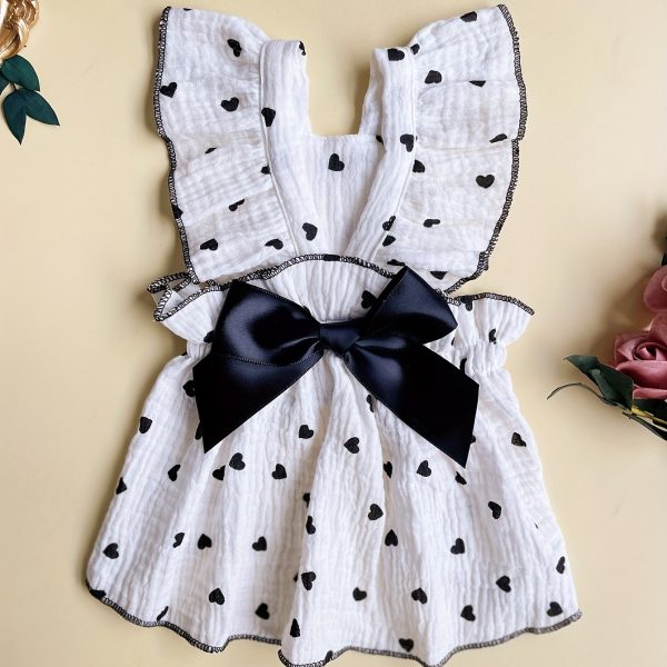Pet Clothing Cute Romantic Love Strap Lace Dress 1pc - For Small Dogs & Cats - Perfect for Valentine's Day & Special Occasions -  Dress Up Your Furry Friend