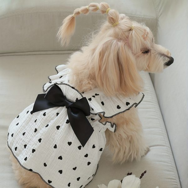 Pet Clothing Cute Romantic Love Strap Lace Dress 1pc - For Small Dogs & Cats - Perfect for Valentine's Day & Special Occasions -  Dress Up Your Furry Friend