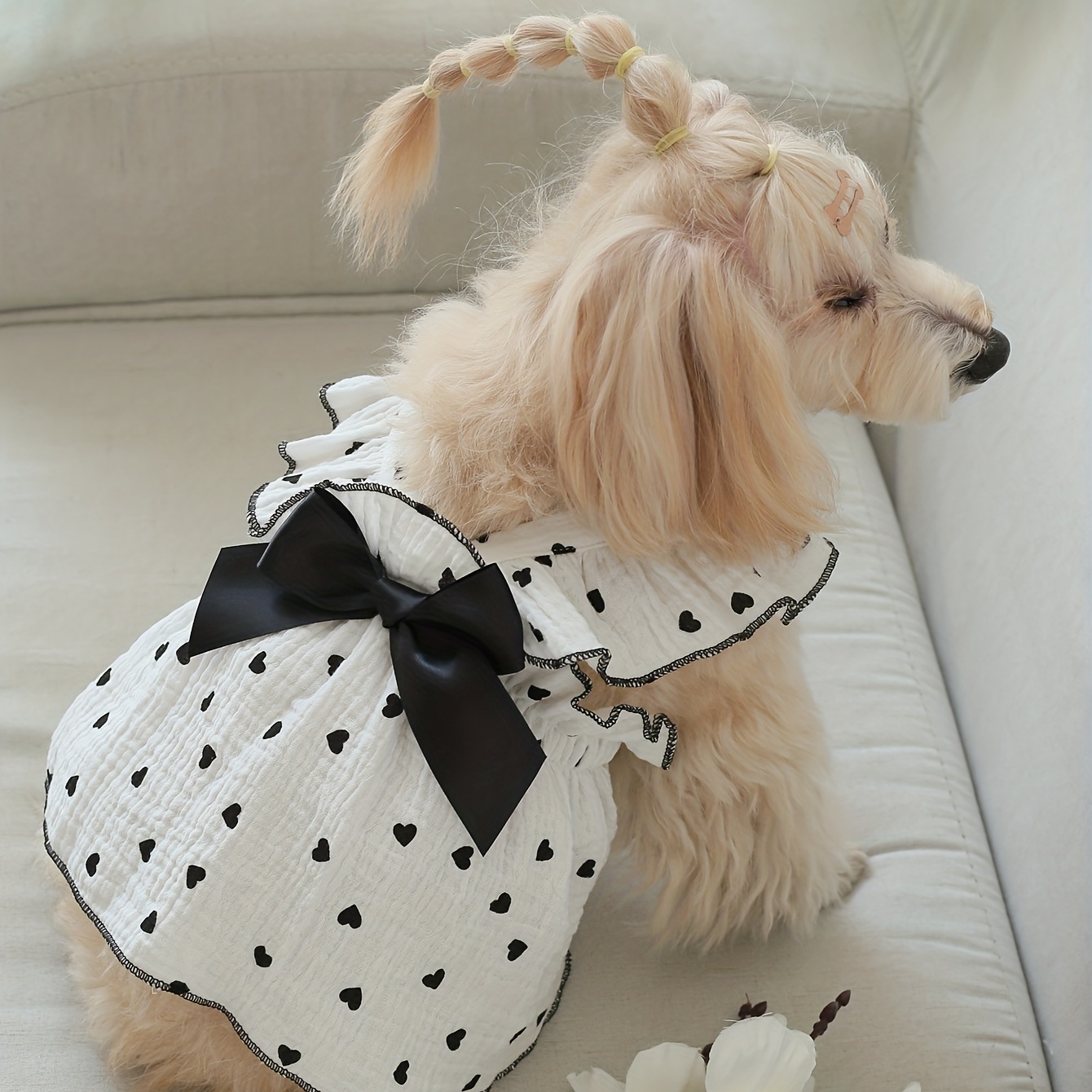 Pet Clothing Cute Romantic Love Strap Lace Dress 1pc - For Small Dogs & Cats - Perfect for Valentine's Day & Special Occasions -  Dress Up Your Furry Friend - Image 7