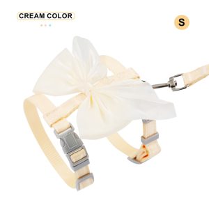 Universal for Cats And Puppies, High Aesthetic Gradient Large Bow Pet Chest And Back Harness with 120Cmu002F47In Leash Set - Cross-Style Anti-Escape Breathable Design, Suitable for Cats And Small Dogs, Outdoor Walking And Photography Essential - Image 6