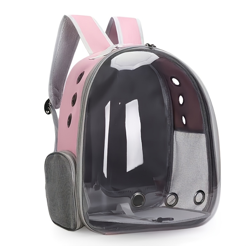Fully Transparent Pet Bag, Backpack, Hard-Shell Carrier for Cats, Portable for Dogs And Cats, Space Capsule Cat Bag, Large Capacity for Two Cats with Zipper Closure - Image 2