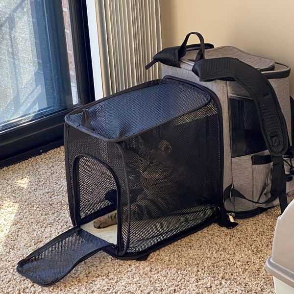 Pet Carrier, Cat Carrier, Handheld Pet Bag, Pet Carrier Backpack - Portable Cat Carrier with Soft Sides for Medium Cats and Small Dogs up to 15 Lbs, Pet Carrier Bag, Airline-Approved Travel Dog Carrier