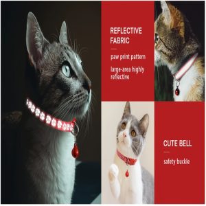2pcs Reflective Cat Collars With Bells, Solid Safety Nylon Collars, Adjustable Detachable Kitten Accessories - For Cats & Kittens - Enhance Visibility & Safety at Night - Perfect Gift for Cat Lovers - Image 4
