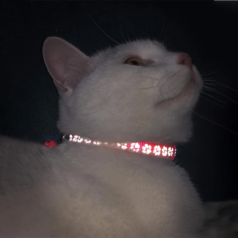 2pcs Reflective Cat Collars With Bells, Solid Safety Nylon Collars, Adjustable Detachable Kitten Accessories - For Cats & Kittens - Enhance Visibility & Safety at Night - Perfect Gift for Cat Lovers - Image 8