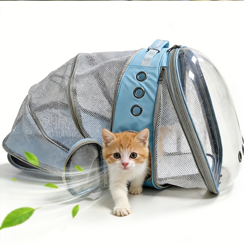 Cat Expandable Backpack | Aviation-Certified, Front And Back Dual Expandable Cat Backpack Carrier, Expandable Pet Carrier Backpack for Large Fat Cat And Small Puppy, Rabbits, Birds, Small Pets, Portable, Breathable, for Large-Capacity Carrier - Image 1