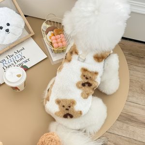 Winter Clothes Ins Style New Pet Dog Fleece Warm Traction Clothes Teddy Bichon Frise Poodle Cute Vest - Image 10