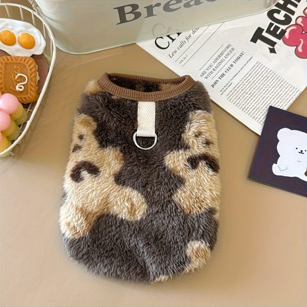 Winter Clothes Ins Style New Pet Dog Fleece Warm Traction Clothes Teddy Bichon Frise Poodle Cute Vest