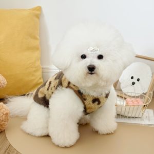 Winter Clothes Ins Style New Pet Dog Fleece Warm Traction Clothes Teddy Bichon Frise Poodle Cute Vest - Image 8