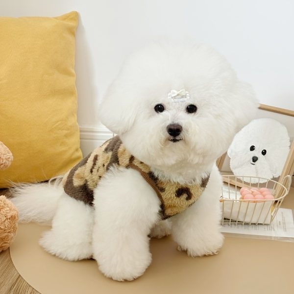 Winter Clothes Ins Style New Pet Dog Fleece Warm Traction Clothes Teddy Bichon Frise Poodle Cute Vest