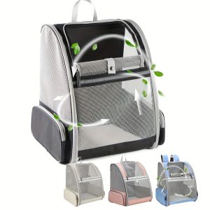 Foldable Ventilated Cat & Dog Carrier Backpack with Ventilation System & Harness System Suitable for Travel, Hiking, Car Rides - Carrier Suitable for Pets, Outdoor Carrier for Airplane, Train, Vehicle Use - Image 2