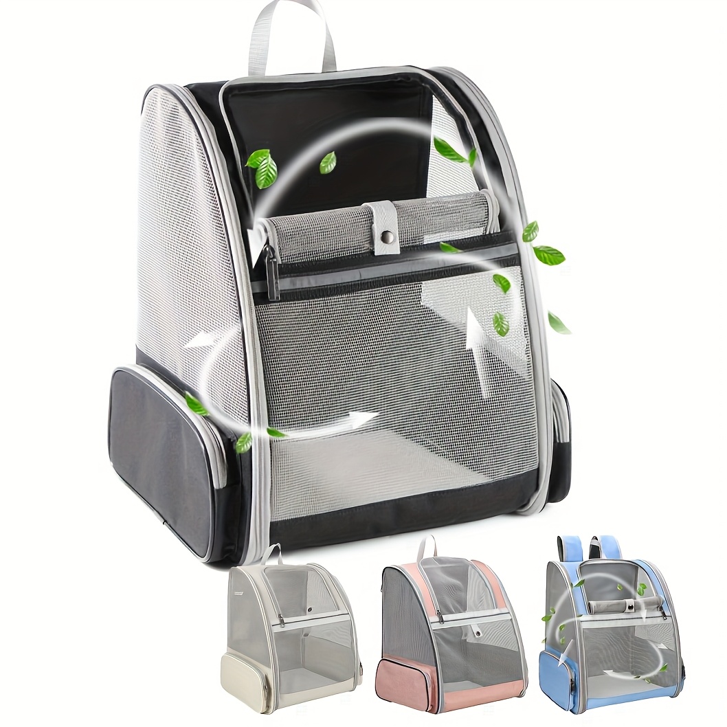 Foldable Ventilated Cat & Dog Carrier Backpack with Ventilation System & Harness System Suitable for Travel, Hiking, Car Rides - Carrier Suitable for Pets, Outdoor Carrier for Airplane, Train, Vehicle Use - Image 2