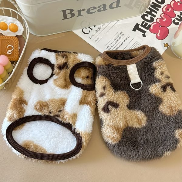 Winter Clothes Ins Style New Pet Dog Fleece Warm Traction Clothes Teddy Bichon Frise Poodle Cute Vest