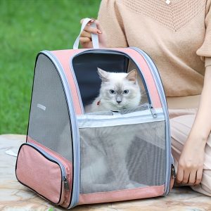 Foldable Ventilated Cat & Dog Carrier Backpack with Ventilation System & Harness System Suitable for Travel, Hiking, Car Rides - Carrier Suitable for Pets, Outdoor Carrier for Airplane, Train, Vehicle Use - Image 12