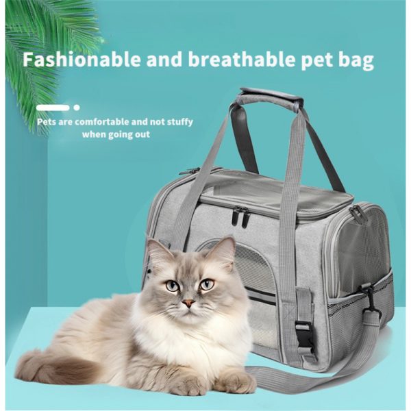 Pet Carrier Handbag Portable Foldable Cat and Dog Bag with Cushion Breathable Pet Backpack for Cats