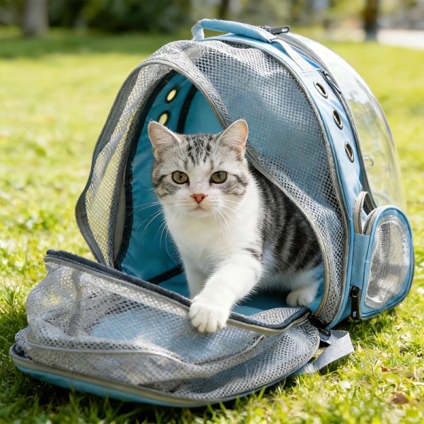 Cat Expandable Backpack | Aviation-Certified, Front And Back Dual Expandable Cat Backpack Carrier, Expandable Pet Carrier Backpack for Large Fat Cat And Small Puppy, Rabbits, Birds, Small Pets, Portable, Breathable, for Large-Capacity Carrier
