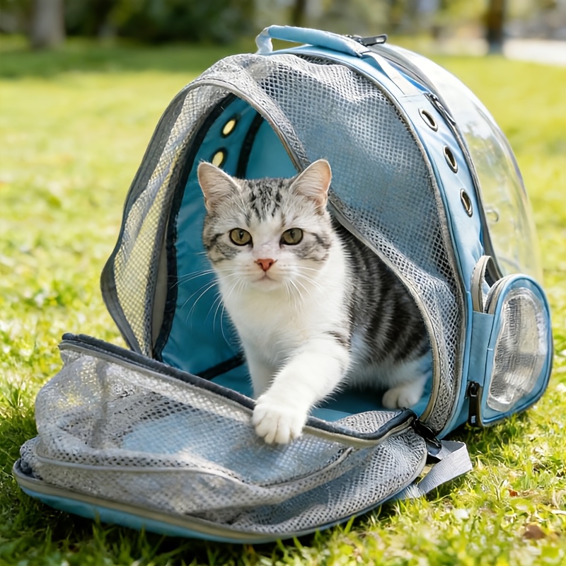 Cat Expandable Backpack | Aviation-Certified, Front And Back Dual Expandable Cat Backpack Carrier, Expandable Pet Carrier Backpack for Large Fat Cat And Small Puppy, Rabbits, Birds, Small Pets, Portable, Breathable, for Large-Capacity Carrier - Image 4