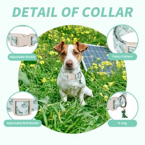 Dragon Dog Collar - Soft and Comfortable Adjustable Cute Dog Collar - Adjustable Comfort Fabric Dog Collar - Suitable for Small, Medium, and Large Dogs - Pet Accessory for Daily Wear by Male and Female Pets - Image 3