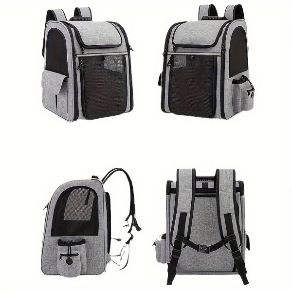Cat Carrier Backpacks, Expandable Cat Backpack with Breathable Mesh, Pet Carrier Backpack for Cats  Dogs Puppies, Dog Carrier Backpack Great for Travel Hiking Camping Outdoor