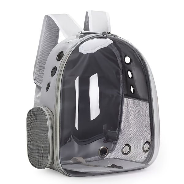 Fully Transparent Pet Bag, Backpack, Hard-Shell Carrier for Cats, Portable for Dogs And Cats, Space Capsule Cat Bag, Large Capacity for Two Cats with Zipper Closure