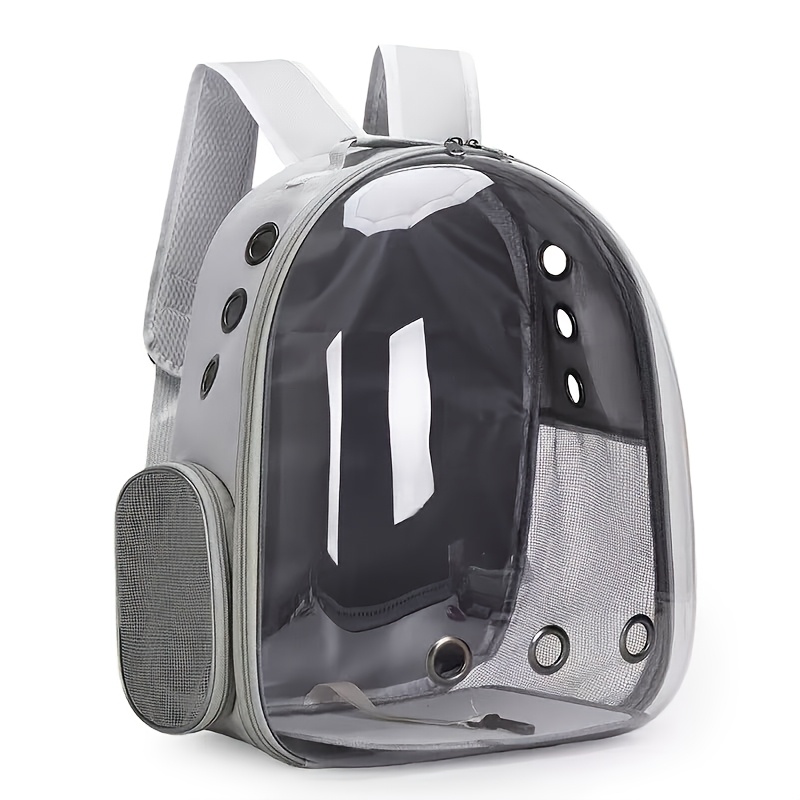 Fully Transparent Pet Bag, Backpack, Hard-Shell Carrier for Cats, Portable for Dogs And Cats, Space Capsule Cat Bag, Large Capacity for Two Cats with Zipper Closure - Image 1