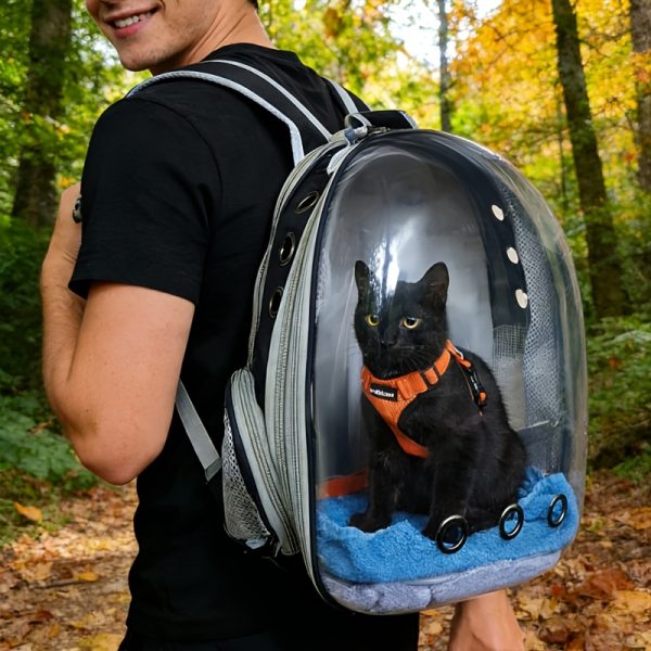 Cat Expandable Backpack | Aviation-Certified, Front And Back Dual Expandable Cat Backpack Carrier, Expandable Pet Carrier Backpack for Large Fat Cat And Small Puppy, Rabbits, Birds, Small Pets, Portable, Breathable, for Large-Capacity Carrier