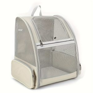 Foldable Ventilated Cat & Dog Carrier Backpack with Ventilation System & Harness System Suitable for Travel, Hiking, Car Rides - Carrier Suitable for Pets, Outdoor Carrier for Airplane, Train, Vehicle Use - Image 3