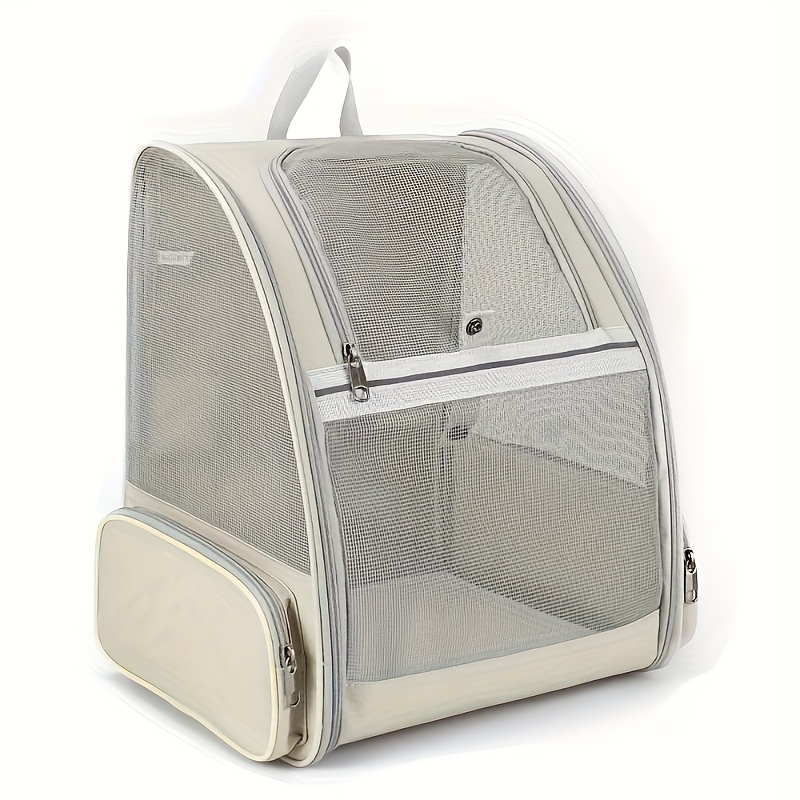 Foldable Ventilated Cat & Dog Carrier Backpack with Ventilation System & Harness System Suitable for Travel, Hiking, Car Rides - Carrier Suitable for Pets, Outdoor Carrier for Airplane, Train, Vehicle Use - Image 3