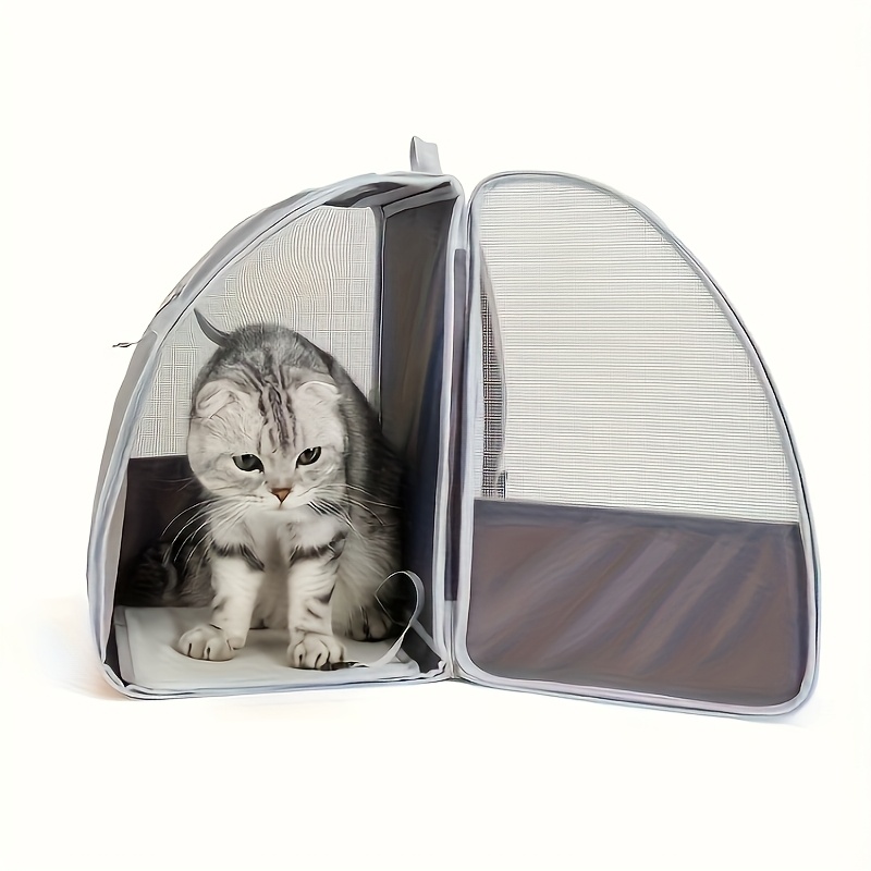 Foldable Ventilated Cat & Dog Carrier Backpack with Ventilation System & Harness System Suitable for Travel, Hiking, Car Rides - Carrier Suitable for Pets, Outdoor Carrier for Airplane, Train, Vehicle Use - Image 9