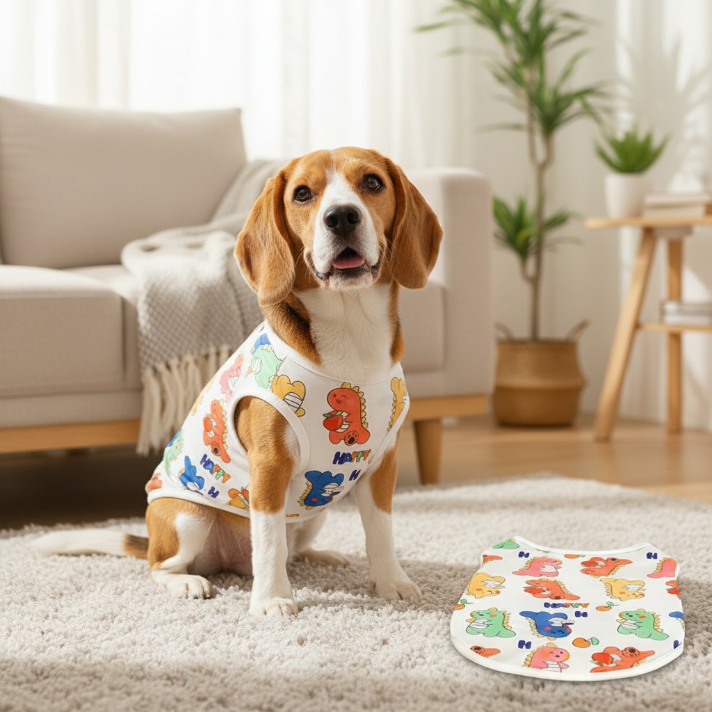 Super Soft Small Pet Vest, Cute Colorful Dinosaur Pattern, Suitable for Small Dogs and Cats, Light and Warm in All Seasons, Anti-hair Removal, Cute Dinosaur Design - Image 8