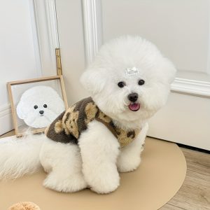 Winter Clothes Ins Style New Pet Dog Fleece Warm Traction Clothes Teddy Bichon Frise Poodle Cute Vest - Image 4