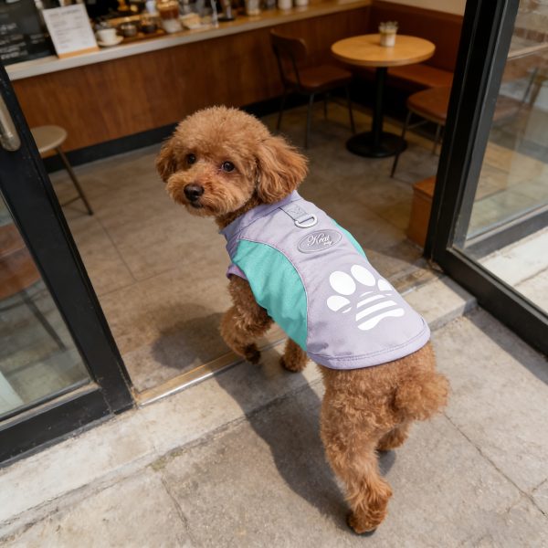 A Breathable Mesh Material Dog Sun Protection Suit That Can Block UV Rays in Summer, with Logo Design and Color-blocking, Suitable for Small and Medium Dogs Such as Chihuahuas, Poodles, and Bichons, and Can Be Used for Leashing Cats and Dogs