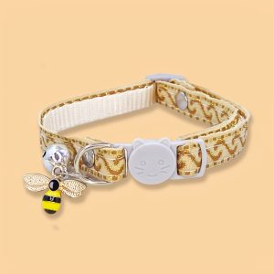 Adjustable Nylon Pet Collar with Embroidered Butterfly & Flower Design, Bell Charm - Perfect for Cats and Small Dogs - Image 16